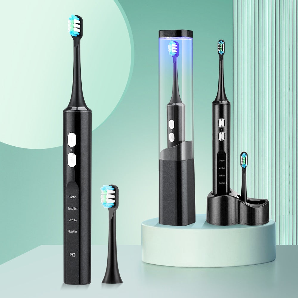 Ultrasonic Electric Toothbrush UV Disinfection Tooth Brush Heads Sonic Toothbrushes and Accessories Dental Teeth Cleaner Care