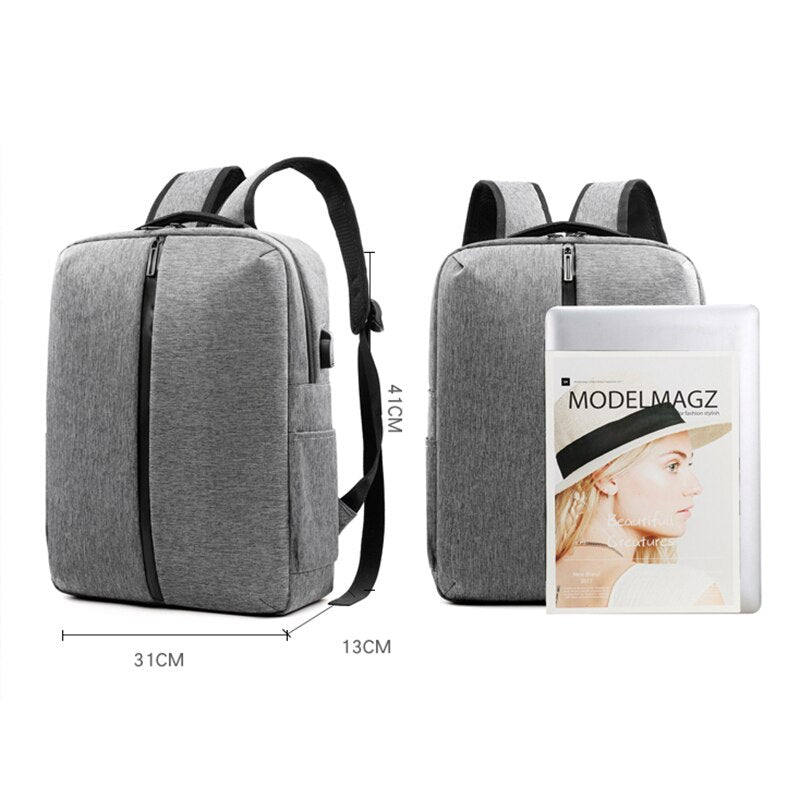New Men's Business Backpack Urban Portable Gray Nylon Bag For Laptop 13.3 Inch Multifunctional Designer Summer Man Backbag