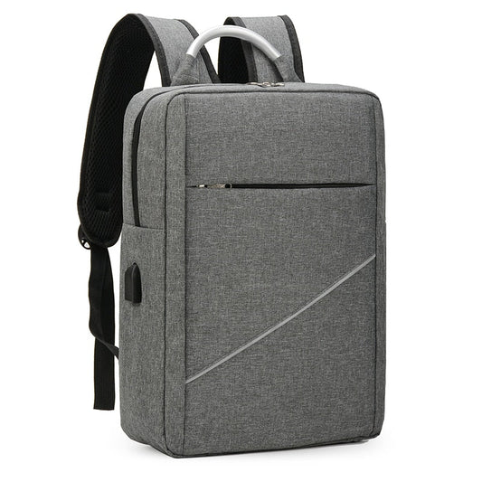 Backpack For Men Luxury Waterproof Nylon Bag For Laptop USB Charging Business Solid Color Rucksack Man Simple Bagpack