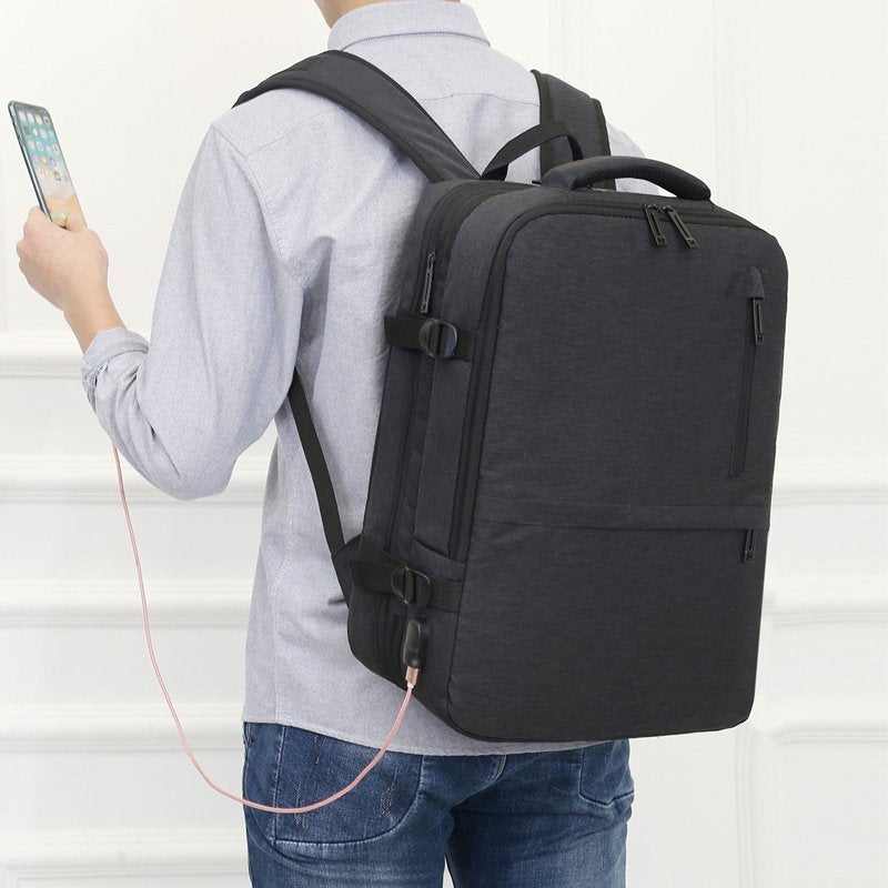 News Men's Backpack USB Charging Multifunctional Laptop Backbag Business Waterproof Casual Bag For Mans Rucksack