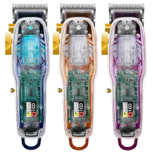 Professional Men's Adjustable Electric Hair Clipper Lcd Barber Shop Taper Lever Hair Trimmer Beard Haircut Machine