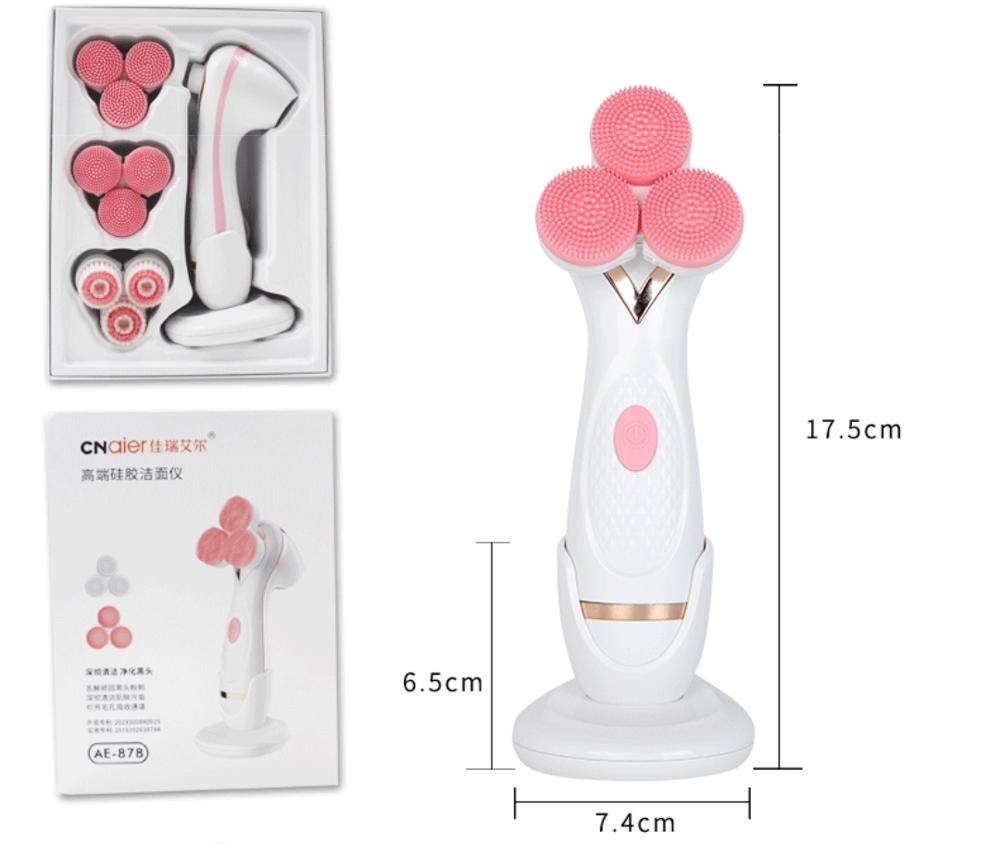 Waterproof Facial Brush Powered Facial Cleansing Spin Brush Electric Ultrasonic Face Cleaning Devices Mini 2 Cleanser Two Speed