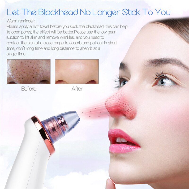 Vacuum Blackhead Remover Pimple Acne Removal Tool Skin Care Pore Cleaner Facial Diamond Dermabrasion Machine