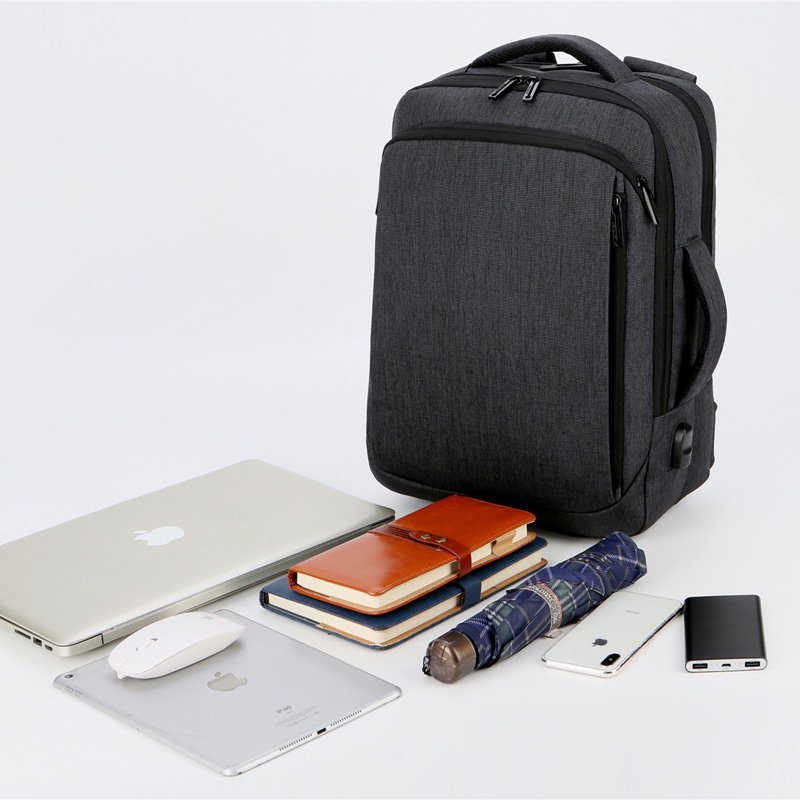 Backpack For Men Casual Oxford Cloth Waterproof Luxury Bagpack USB Charging Business Rucksack For Men Laptop Bag 15.6-inch