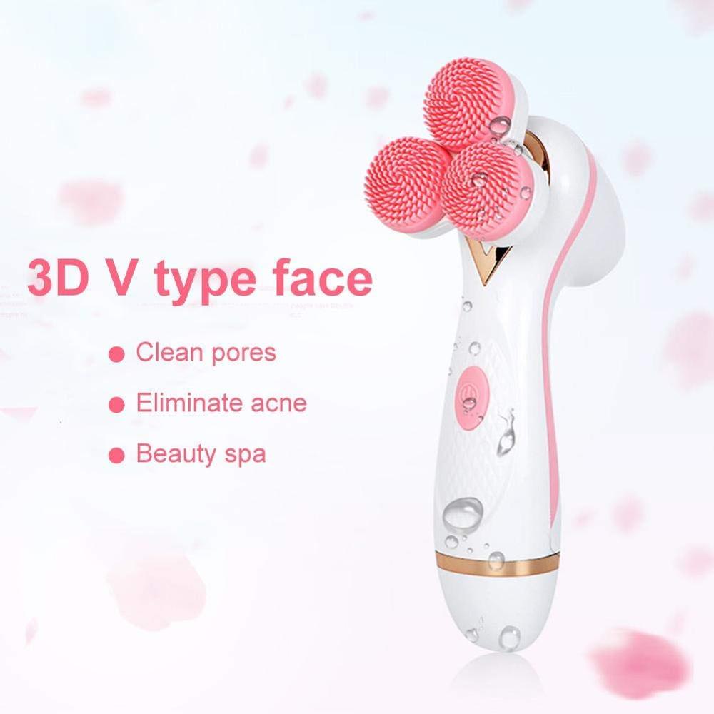 Waterproof Facial Brush Powered Facial Cleansing Spin Brush Electric Ultrasonic Face Cleaning Devices Mini 2 Cleanser Two Speed