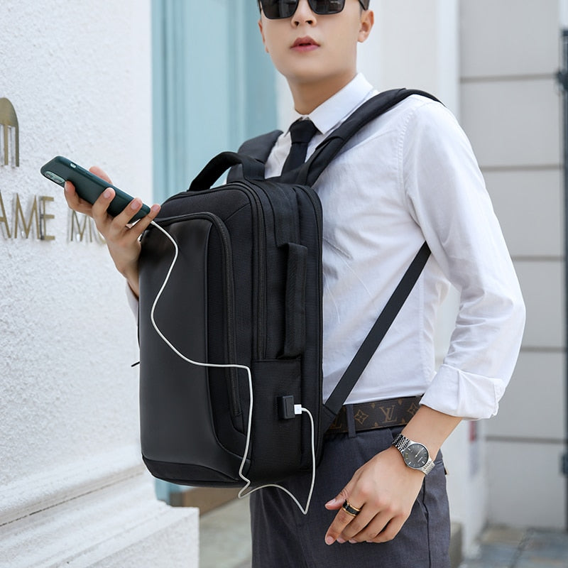 Backpack For Men New Business Waterproof Backpack For Laptop Usb Charging Multifunctional Leisure Rucksack Men