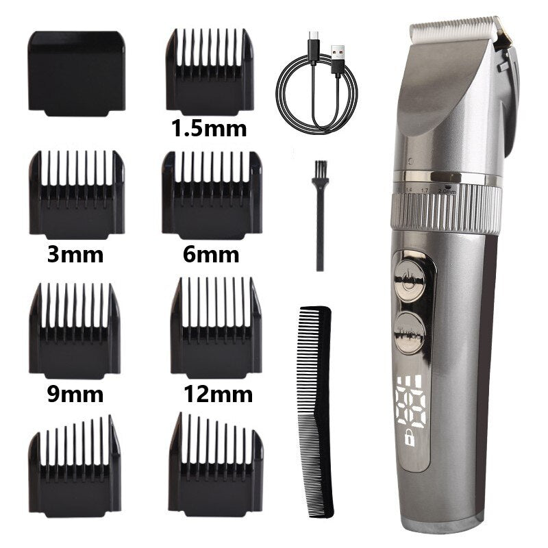 Professional Hair Clipper for Men Rechargeable Electric Razor Hair Trimmer Hair Cutting Machine Beard Trimmer Fast Charging