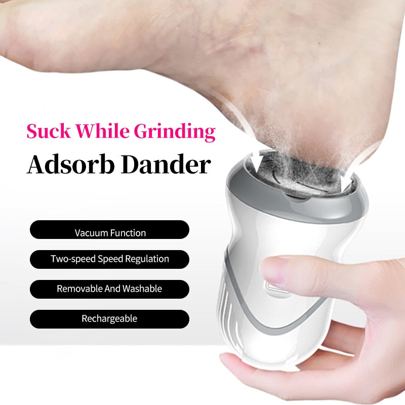 Electric Pedicure Tools Professional Heels Grinding Foot Care Rechargeable Dead Hard Skin Callus Remover Feet Cleaner Scrubber