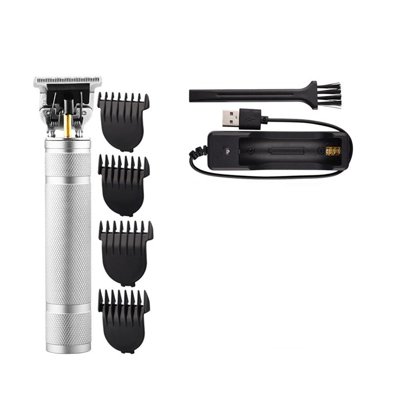 Electric Hair Trimmer T Blade 0mm Men's Cordless Hair Clipper Fast Cutting Rechargeable Quick Hair Removal Shaving Machine