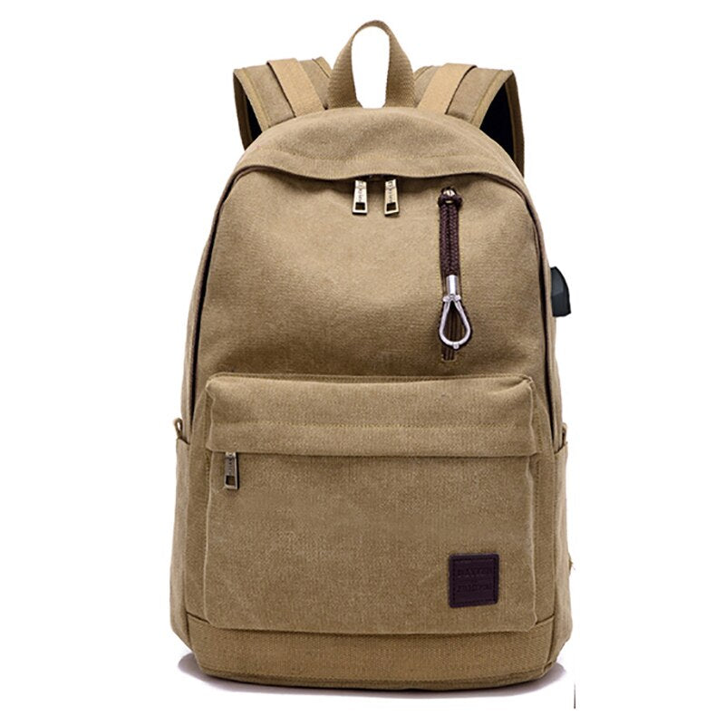 Backpack For Men Multifunctional Waterproof Urban Backpack For Laptop 15.6 Inch Usb Charging Gray Canvas Travel Bag For Man