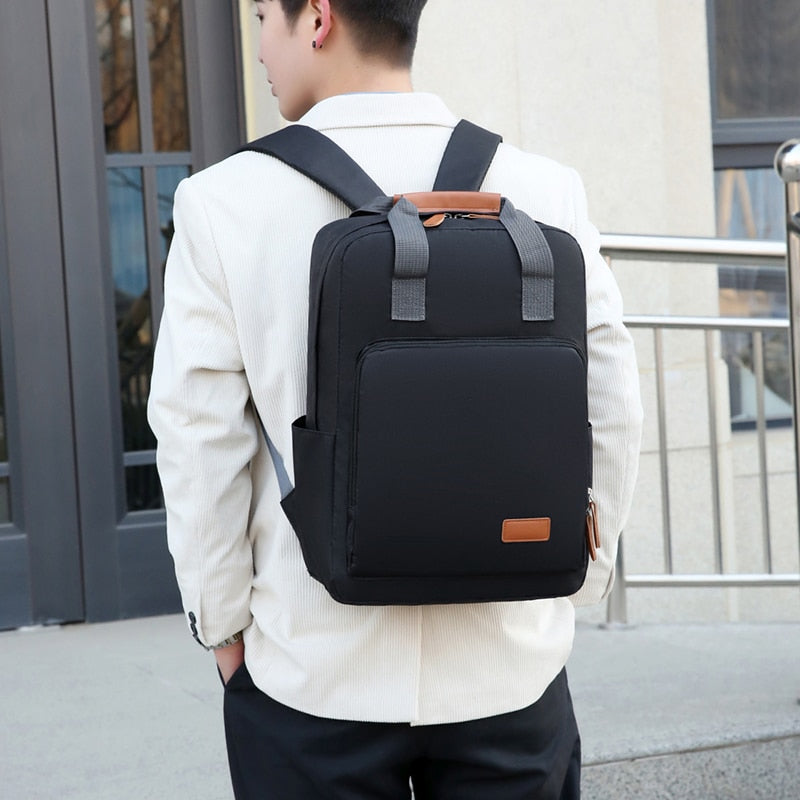 Business Casual Backpacks For Men Waterproof Oxford Cloth Bag Male Multifunction Portable Laptop Rucksack Unisex Bagpack