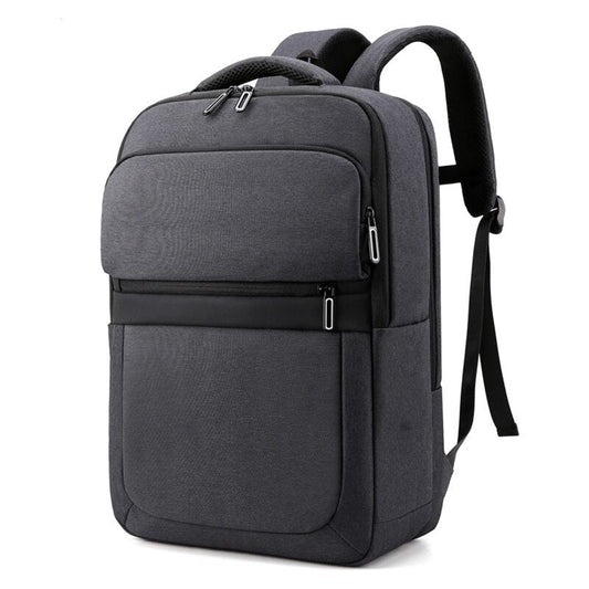 Mens Grey Backpacks Urban USB Charging Luxury Waterproof Laptop Bag 15.6-inch Multifunctional Portable Unisex Rucksack Man