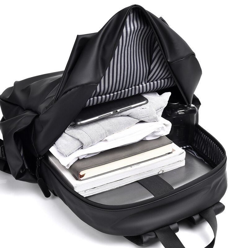 Men's Fashion Backpack Trendy Black Portable Casual Designer Backbags Waterproof Luxury Business Bag For Laptop 14 Inch
