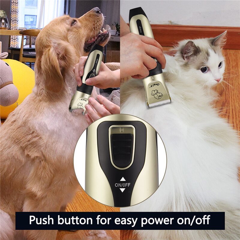 Electric Hair Clipper For Pet Hair Cutting Low Noise Ceramic Blade Hair Trimmer Dog Cat Rabbit Hair Removal Machine