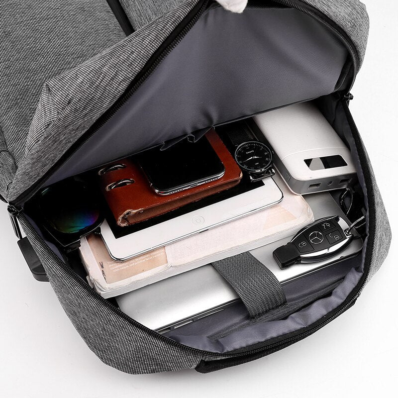 New Men's Business Backpack Urban Portable Gray Nylon Bag For Laptop 13.3 Inch Multifunctional Designer Summer Man Backbag