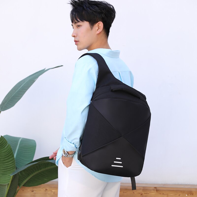 Mens Backpack Large Capacity USB Charging Bag Multifunctional Waterproof Casual Rucksack Male For Laptop 15.6 Inch