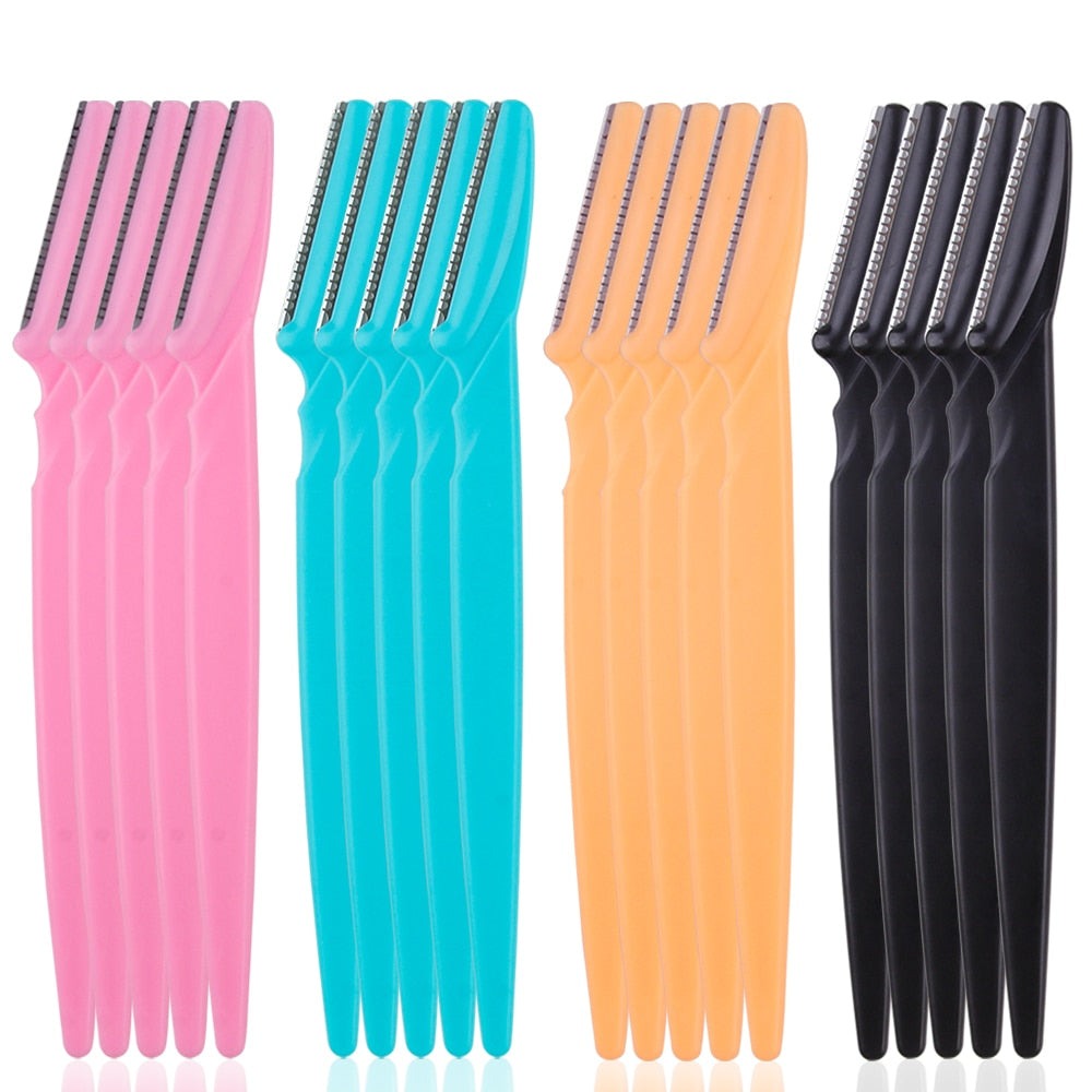 100Pcs Eyebrow Cutting Knife Blades Shaver Women Face Trimmer Hair Removal Eye Brow Cutters Portable Beauty Makeup Tools