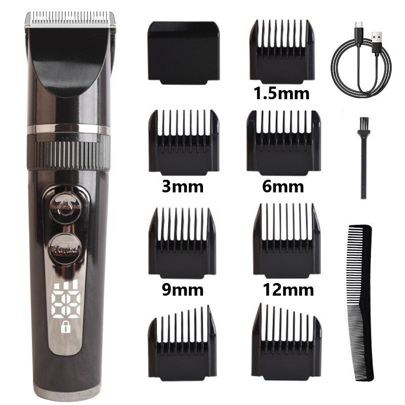 Professional Hair Clipper for Men Rechargeable Electric Razor Hair Trimmer Hair Cutting Machine Beard Trimmer Fast Charging