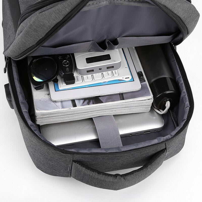 Mens Backpacks Multifunctional Waterproof Bag USB Charging Laptop Rucksack Male Business Travel Bagpack Multi-compartment Design