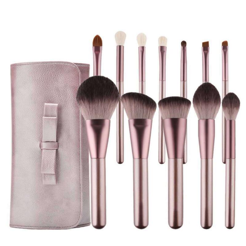 12pcs Grapes Makeup Brushes Set Microcrystalline Silk Cosmetic Bag Foundation Concealer Blush Shading Eyeshadow Beauty