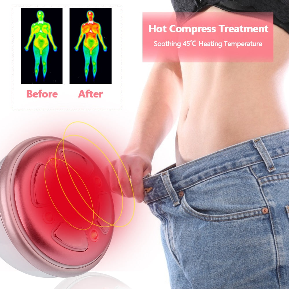 RF Body Shaping LED Fat Burner Ultrasonic Vibration LED Photon Hot Compress Anti Cellulite Weight Loss Slimming Massage