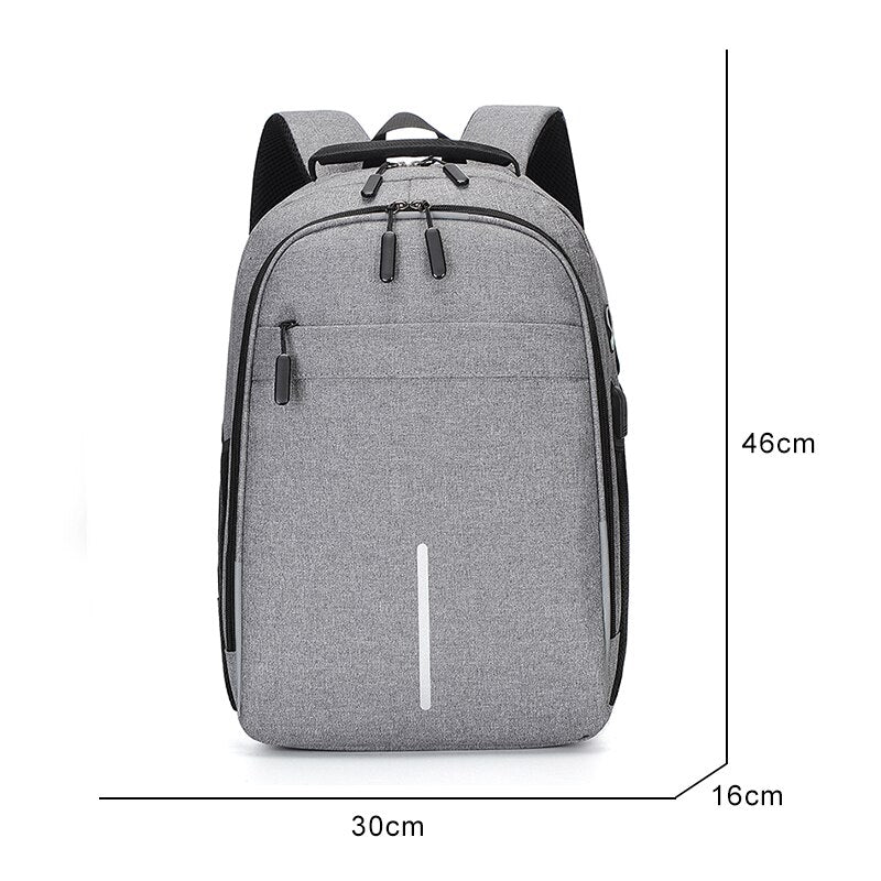 Mens Backpacks Waterproof Oxford Cloth Bag Multifunctional USB Charging Rucksack Male For Laptop Business Casual Bagpack