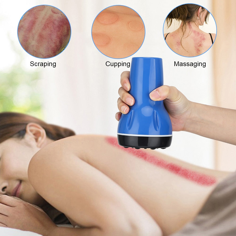 Electric Guasha Massager Scraping Tool Fat Burner Body Slimming Vacuum Cans Cupping Body Massage Negative Pressure Suction Cups