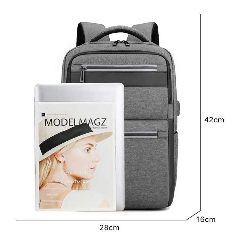 Mens Backpacks Multifunctional Waterproof Bag USB Charging Laptop Rucksack Male Business Travel Bagpack Multi-compartment Design