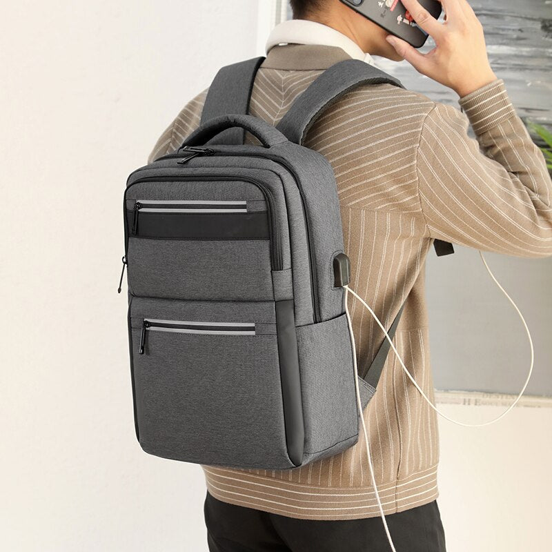 Mens Backpacks Multifunctional Waterproof Bag USB Charging Laptop Rucksack Male Business Travel Bagpack Multi-compartment Design