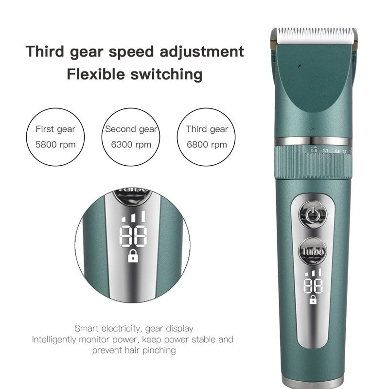 Rechargeable Electric Hair Clippers Hair Cutter Professional Barber Trimmer Razor Digital Shaver Machine