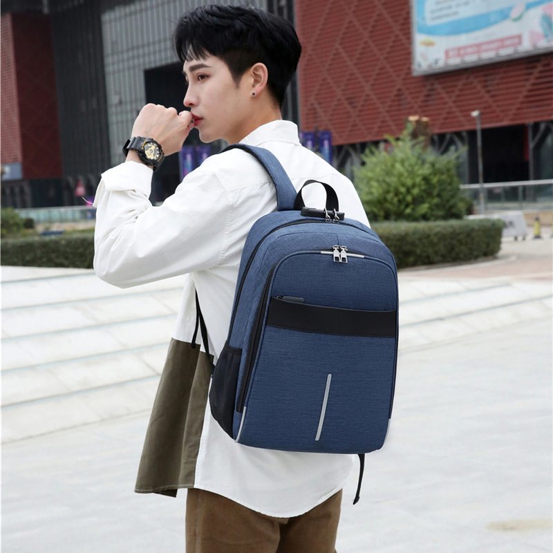 Backpack For Men Multifunctional Waterproof Oxford Cloth Urban Bag For Laptop 13.3 Inch USB Charging Luxury Gray Rucksack Men