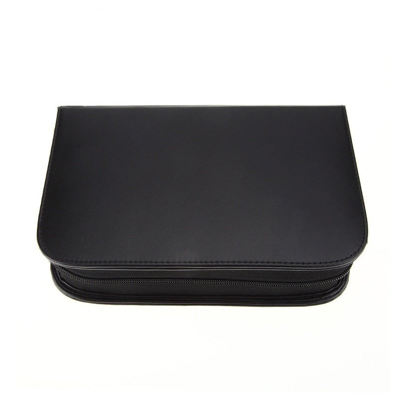 Makeup Brush Bag Zipper 29pcs Brushes Holder Case Artist Pockets Storage For Men Women Cosmetic Brush Case