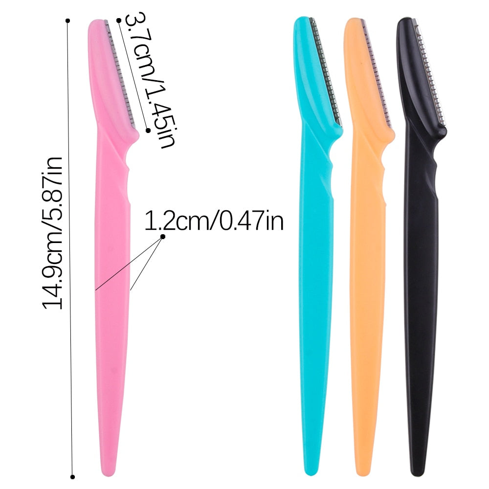 100Pcs Eyebrow Blade Woman Face Shaver Eye Brow Trimmer Blades Cutting Hair Removal Cutter Portable Makeup Beauty Tools