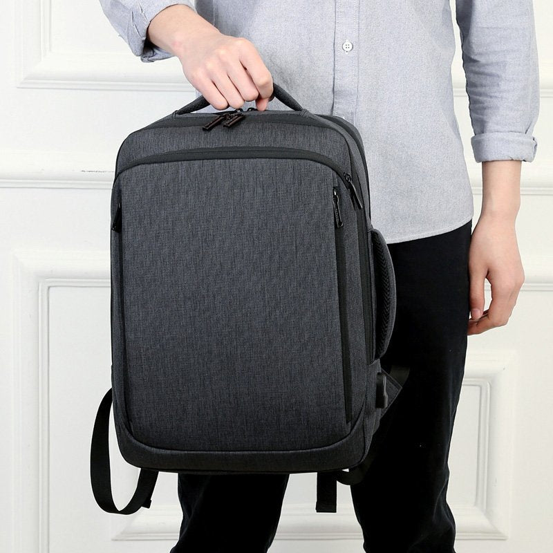 Backpack For Men Casual Oxford Cloth Waterproof Luxury Bagpack USB Charging Business Rucksack For Men Laptop Bag 15.6-inch