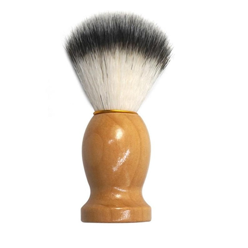 Professional Men Beard Brush Set Stainless Steel Bowl Stand Shaving Brush Mustache Shaving Facial Cleansing Tool