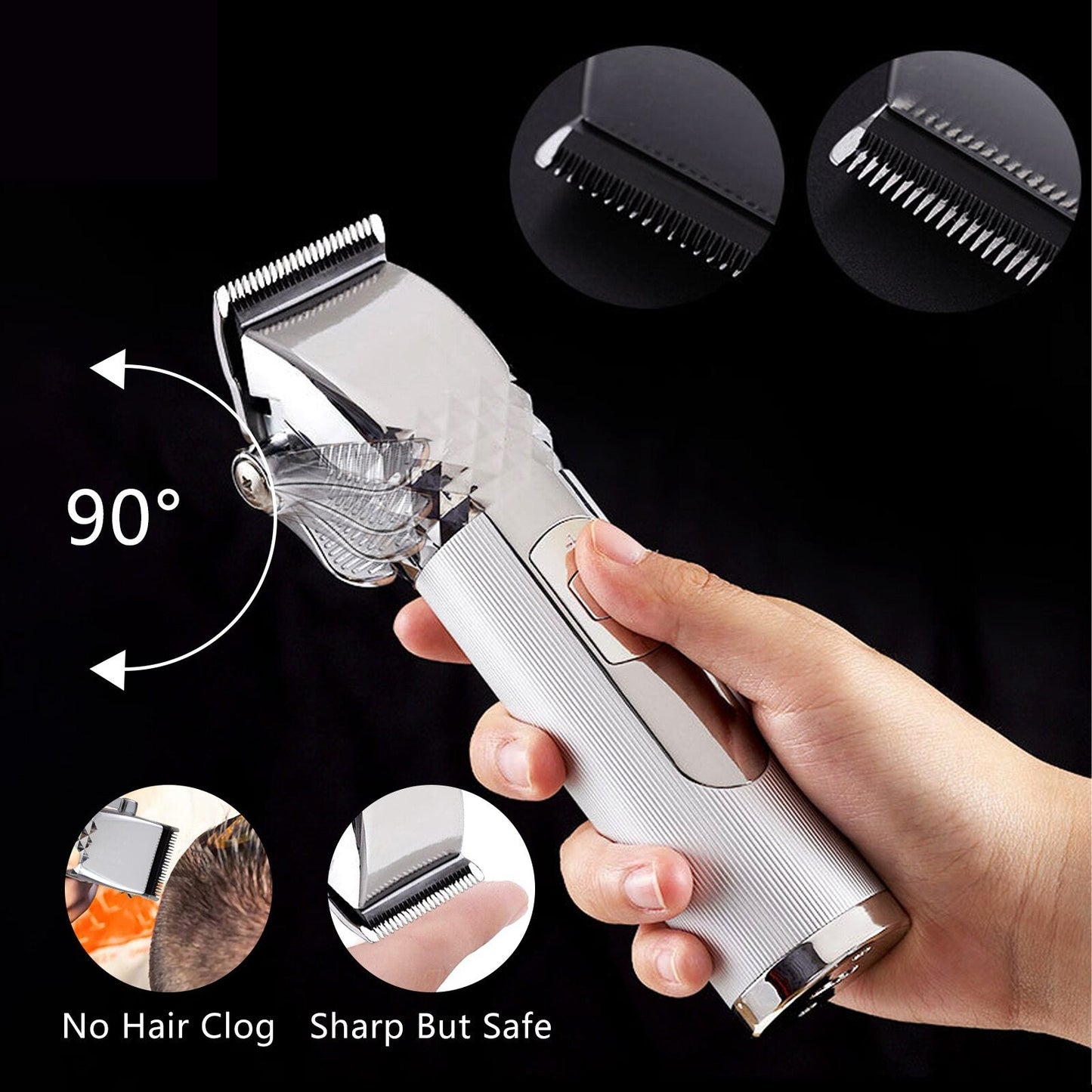 Professional Barber Hair Clipper Cordless Hair Trimmer Beard Trimer for Men Electric Hair Cutting Machine Rechargeable Hair Cut