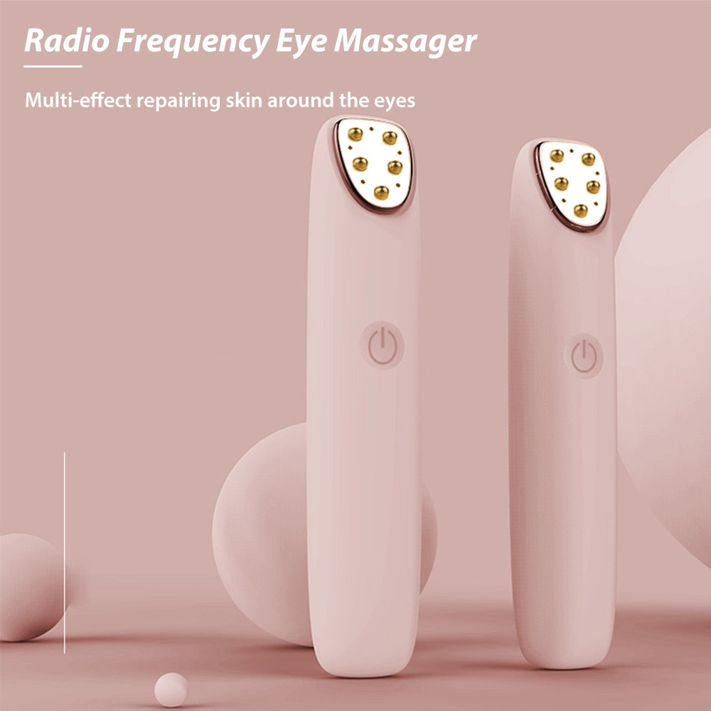 RF Radio Frequency Eye Massager Anti-Ageing Wrinkle Massager Portable Electric Device Dark Circle Facials Vibration Massage Pen