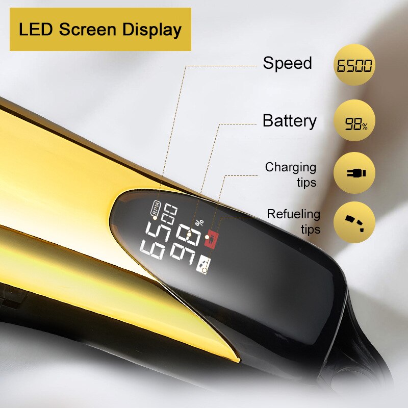 USB Rechargeable Hair Trimmer Men Clippers Baldhead Trimmers Barber Razor Shaver 10W Powerful Motor 6500PRM Hair Styling Tools