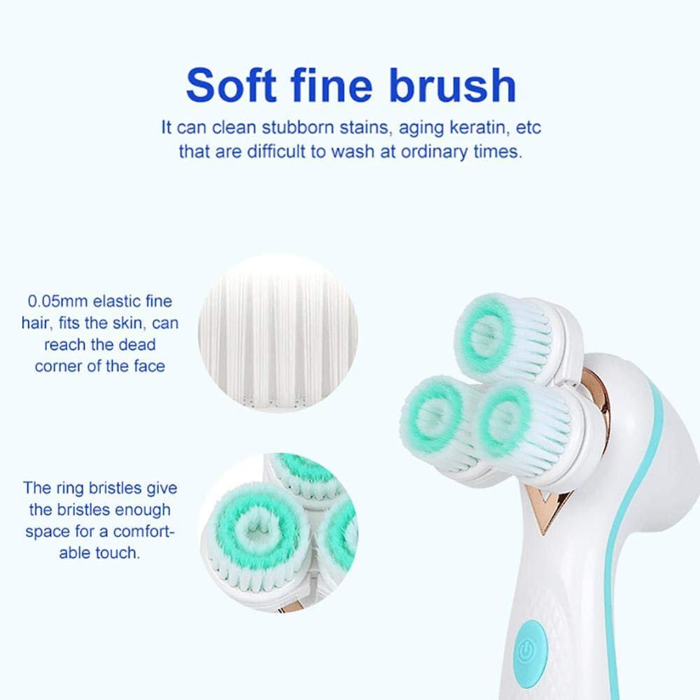 Waterproof Facial Brush Powered Facial Cleansing Spin Brush Electric Ultrasonic Face Cleaning Devices Mini 2 Cleanser Two Speed