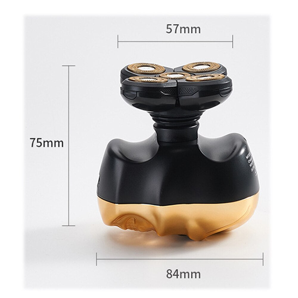 6 In 1 4D Men's Rechargeable Razor for Men Beard Hair Trimmer Heads Beard Nose Ear Hair Trimmer Men Facial Cleaning Brush Kit