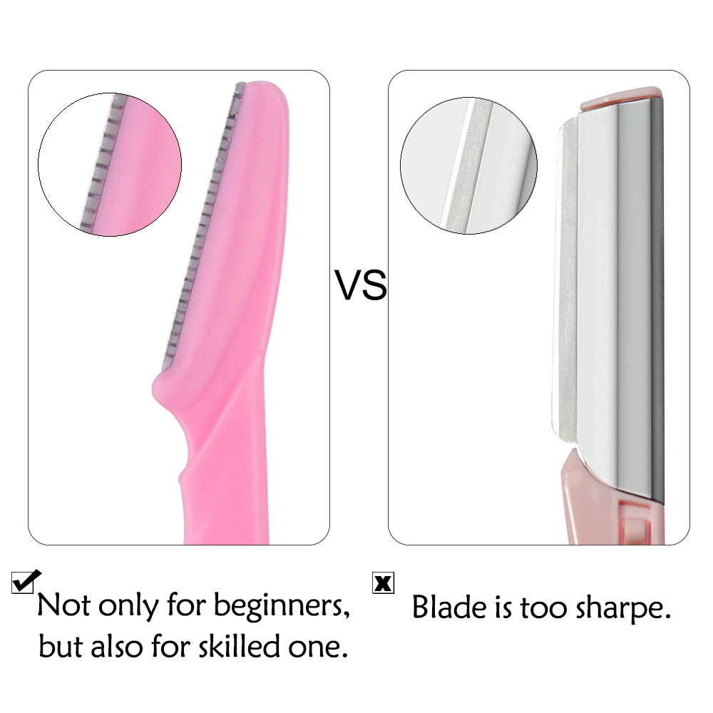 100Pcs Eyebrow Cutting Knife Blades Shaver Women Face Trimmer Hair Removal Eye Brow Cutters Portable Beauty Makeup Tools