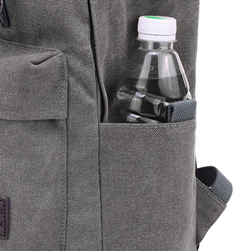 Backpack For Men Multifunctional Waterproof Urban Backpack For Laptop 15.6 Inch Usb Charging Gray Canvas Travel Bag For Man