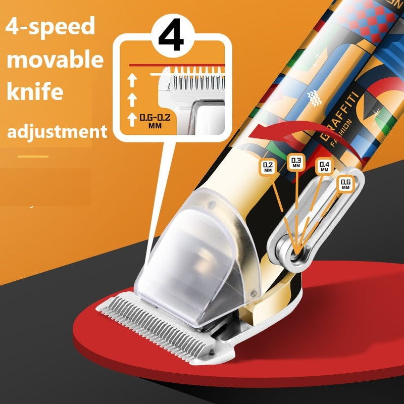 Professional Hair clipper Rechargeable Hair Trimmer Electric Hair Cutting Machine Cord or Cordless Use Barber clipper