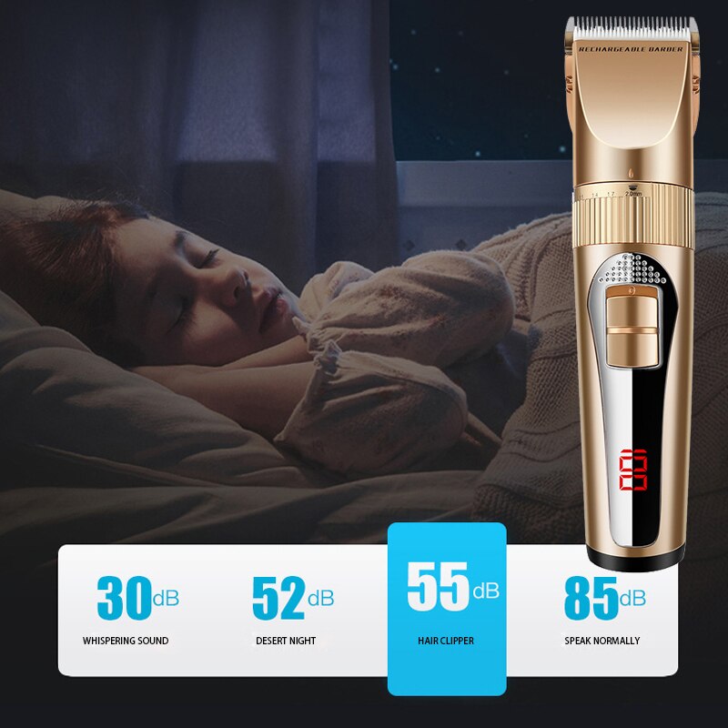 Electric Hair Clipper for Barber Fast Hair Cutter LED Display USB Charging Professional Trimmer Hair Cutting Machine Low Noise