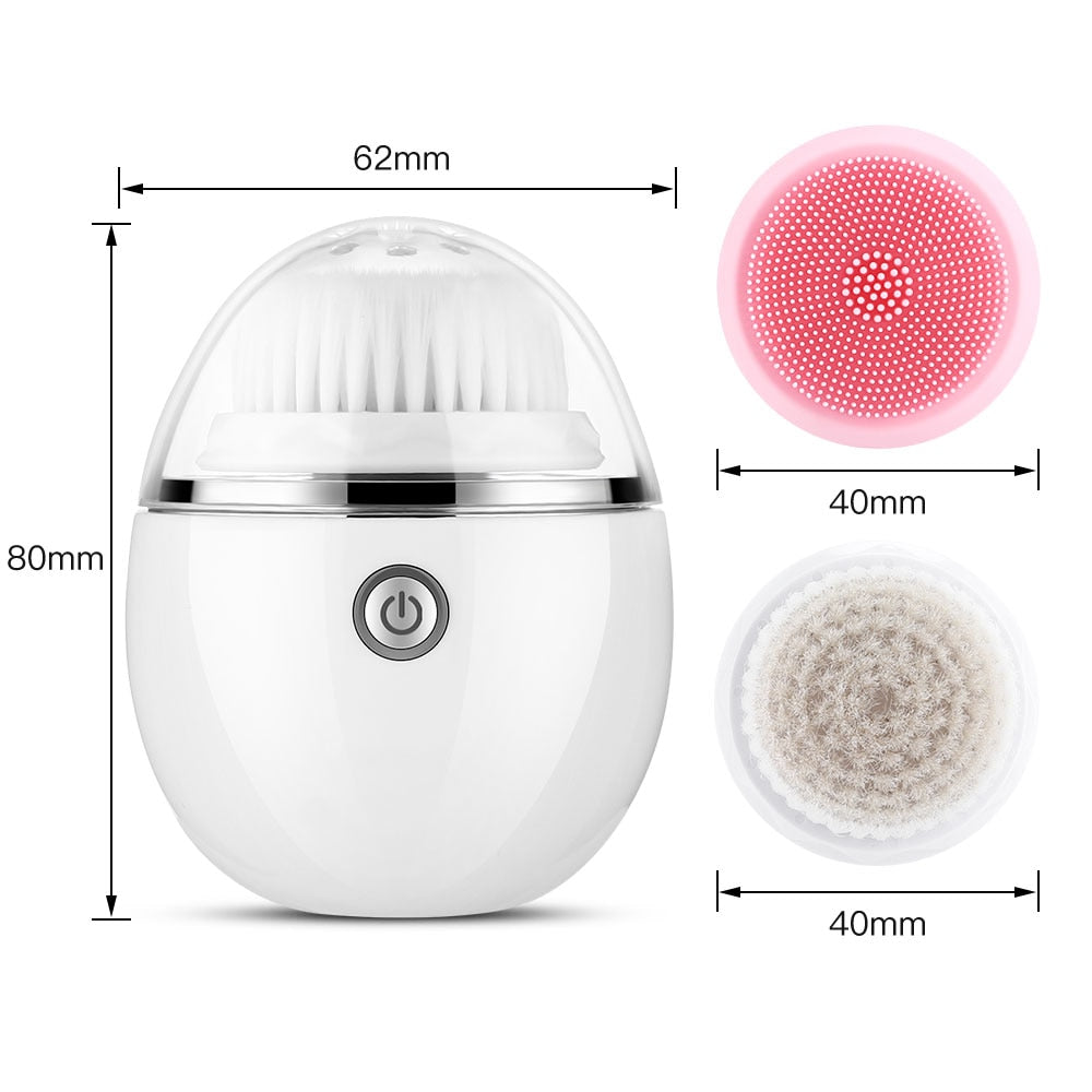 Electric Facial Cleansing Brushes Waterproof Face Cleanser Sonic Vibrating Face Massager Wireless Charging Skin Care