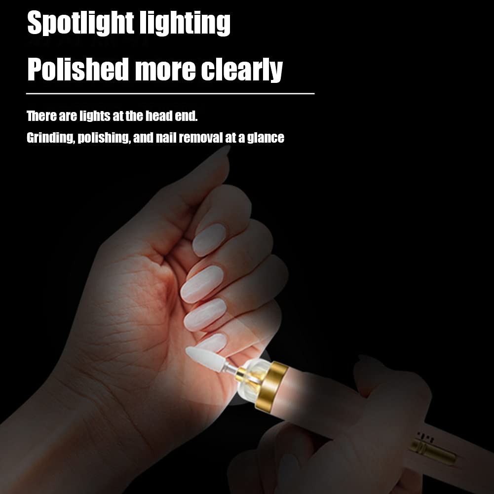 USB Professional Electric Pen-Shape Nail Drill Machine LED Nail Art Drill Set File Nail Pedicure Drill Nails Apparatus