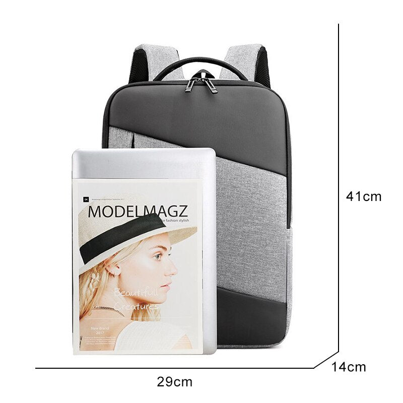 Man Backpack Multifunction USB Charging Bag Portable Waterproof Rucksack Male For Laptop 15.6 Inch Business Casual Backbag