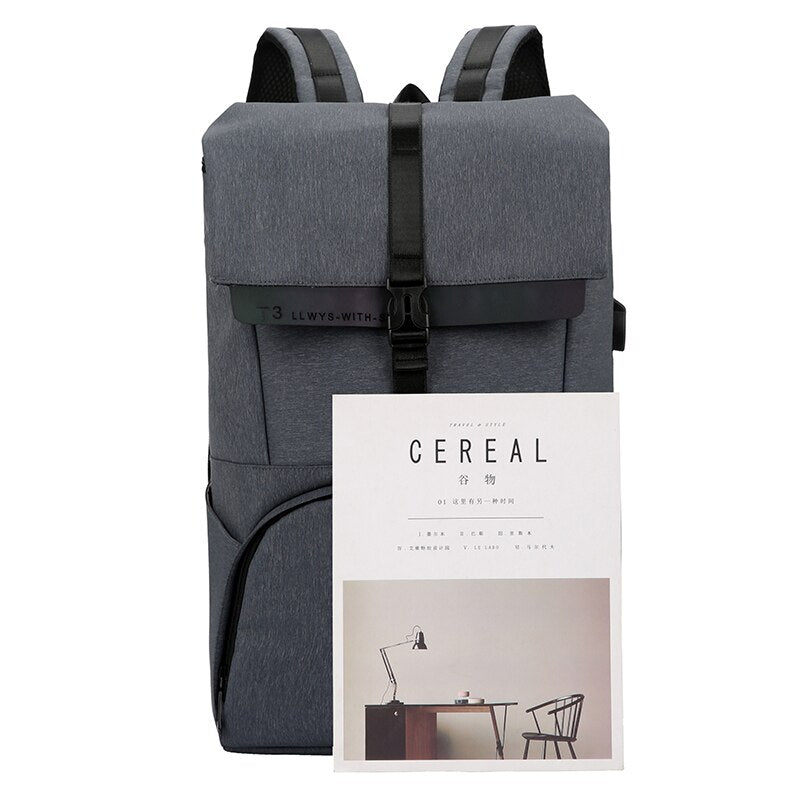 Men's Backpack USB Charging Business Bag Multifunctional Waterproof Oxford Cloth Rucksack Male Ultralight Laptop Backpack