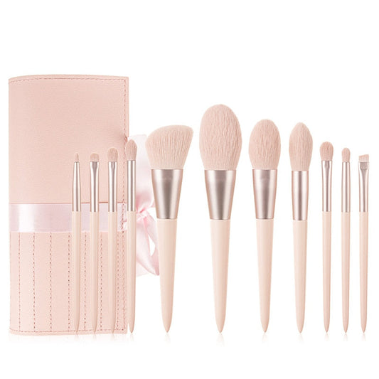 11Pcs Pink Makeup Brush Set Eye Shadow Blending Eyeliner Eyelash Eyebrow Brushes For Women Beauty Glitter Make Up Brush Tools