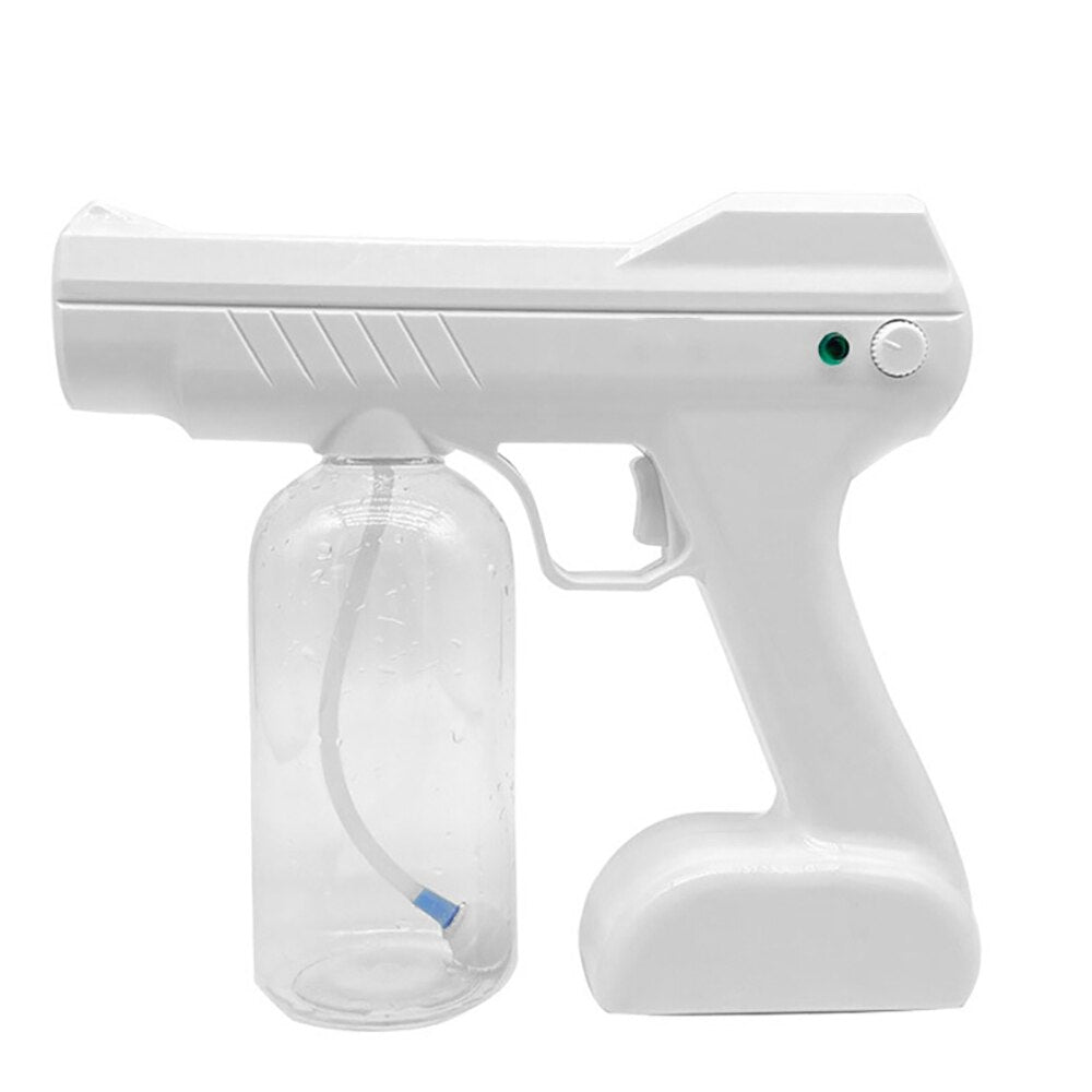 Electric Cordless Fogger 800ml Sprayer UV Atomization Disinfector Blue Light Nano Sprayer Gun For Home Office Hospital School